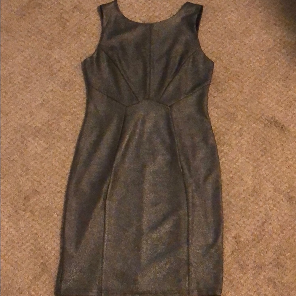 Silver high neck dress